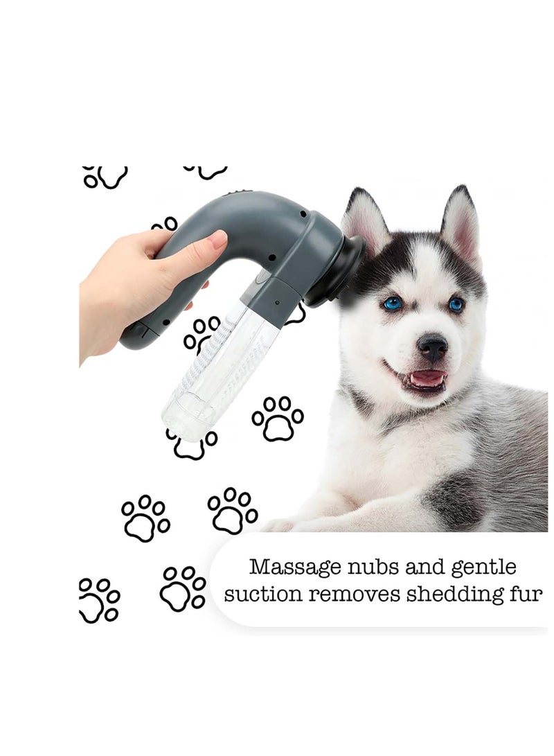 Pet Hair Remover, Dog Cat Hair Fur Remover Shedding Tool, Hair Shedding Grooming Brush, Cleaner Trimmer, Massage Grooming Brush, Suitable for Pet Supplies, Gray