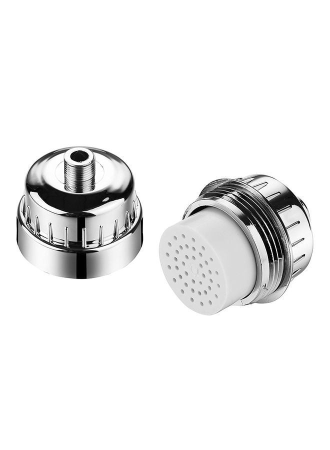 High Output Universal Metal Shower Filter Kit Silver