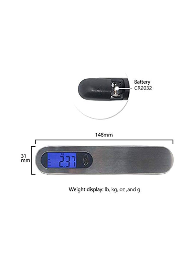 Portable Digital Luggage Scale Silver