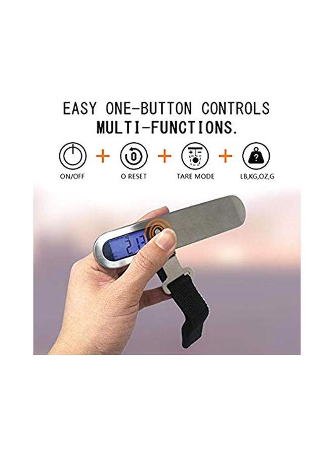 Portable Digital Luggage Scale Silver