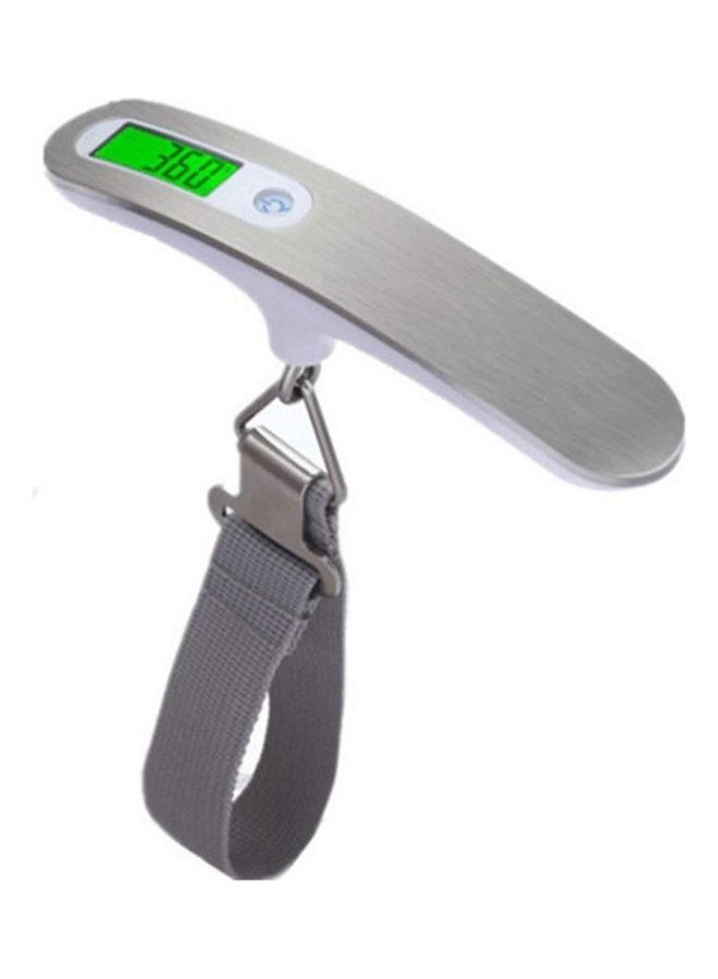 Digital Travel Portable Hand Luggage Weighing Scale 50kg Silver