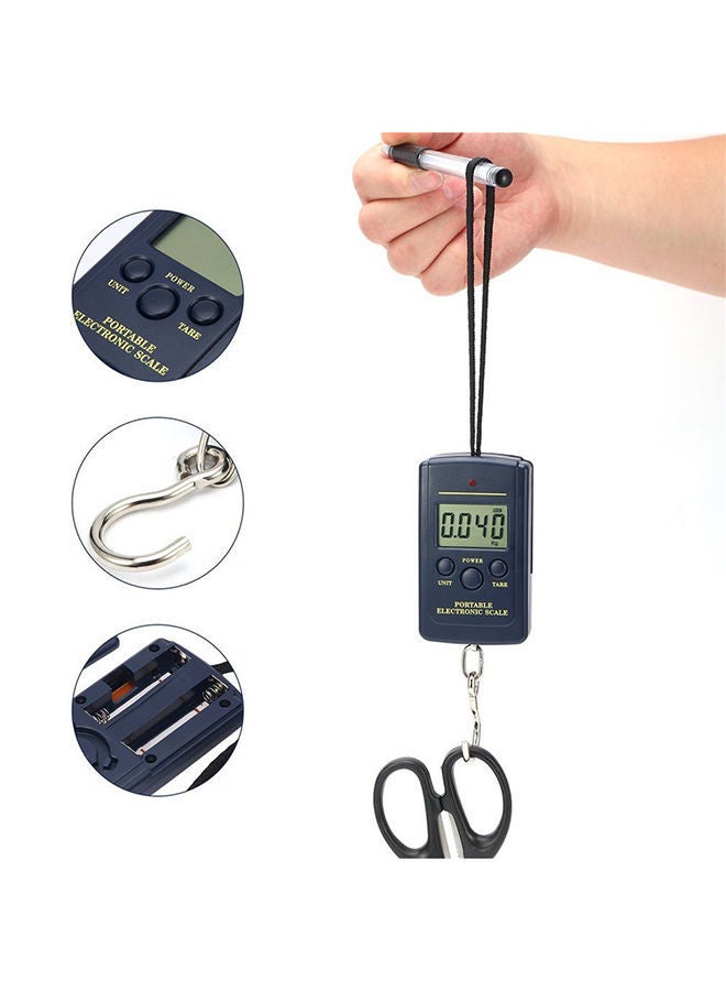 Electronic Hanging Fishing Digital Pocket Weight Hook Scale Deep Blue