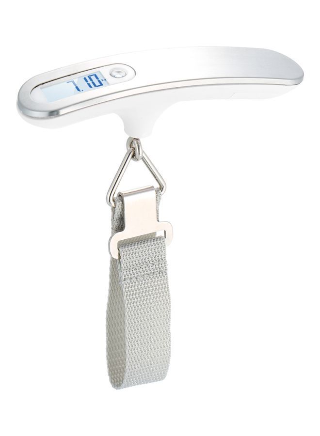 Portable Digital Luggage Scale White/Silver/Grey