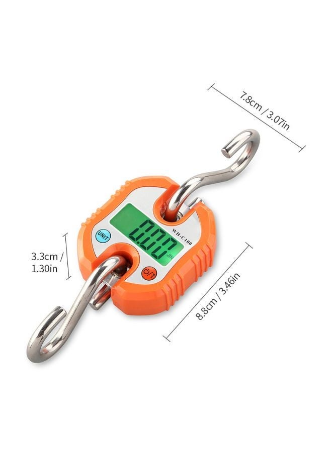 Electronic Digital Luggage Scale Orange/Silver