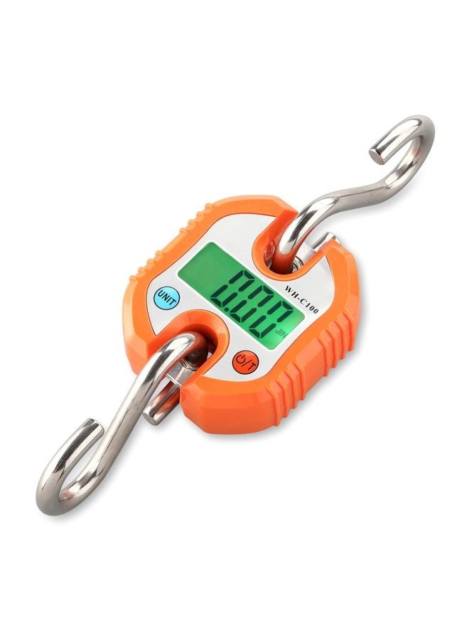 Electronic Digital Luggage Scale Orange/Silver