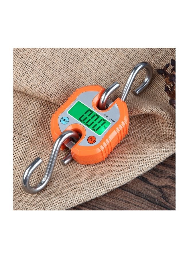 Electronic Digital Luggage Scale Orange/Silver