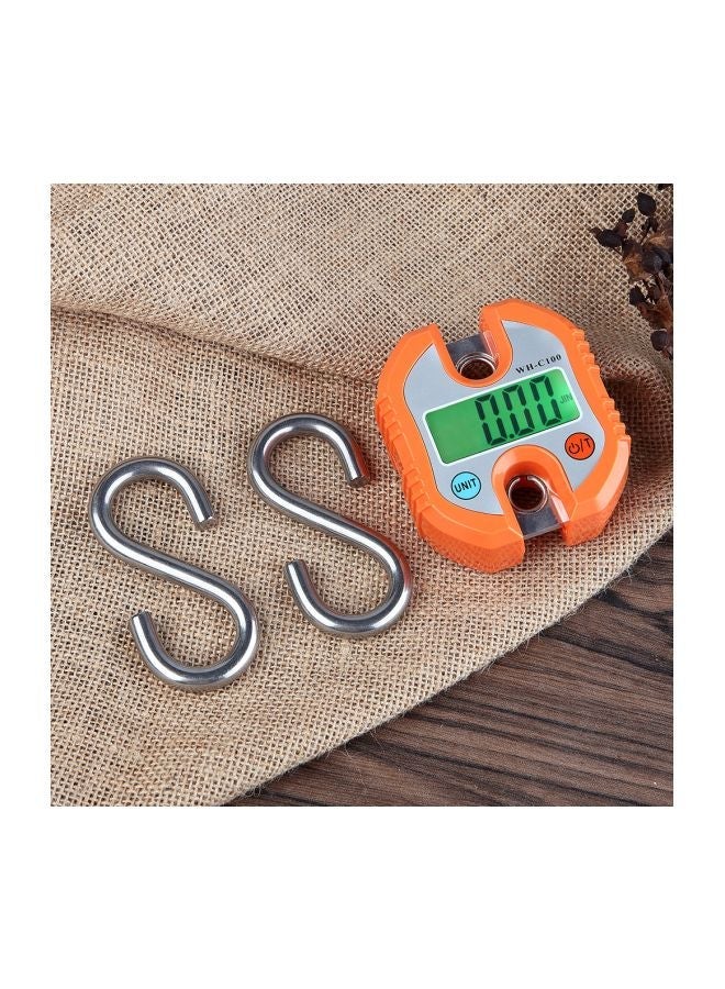 Electronic Digital Luggage Scale Orange/Silver