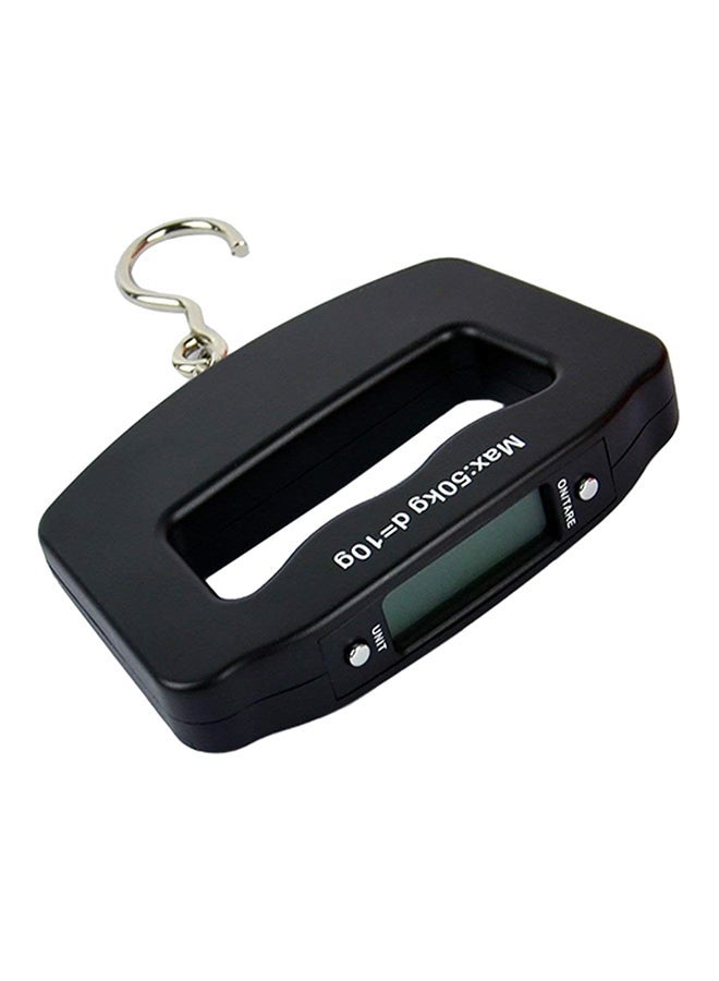 LCD Portable Luggage Weighing Scale Black