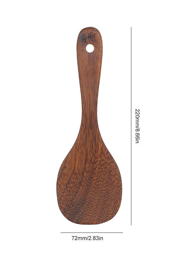 Rice Scoop Nonstick Spoon Paddle Heat Resistant Natural Wooden brown 22.20*0.70*7.40cm