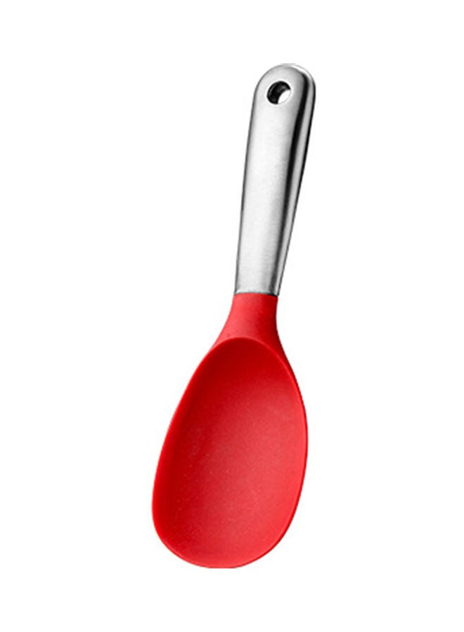 Non-stick Portable Convenient Thicken Rice Spoon Red/Silver