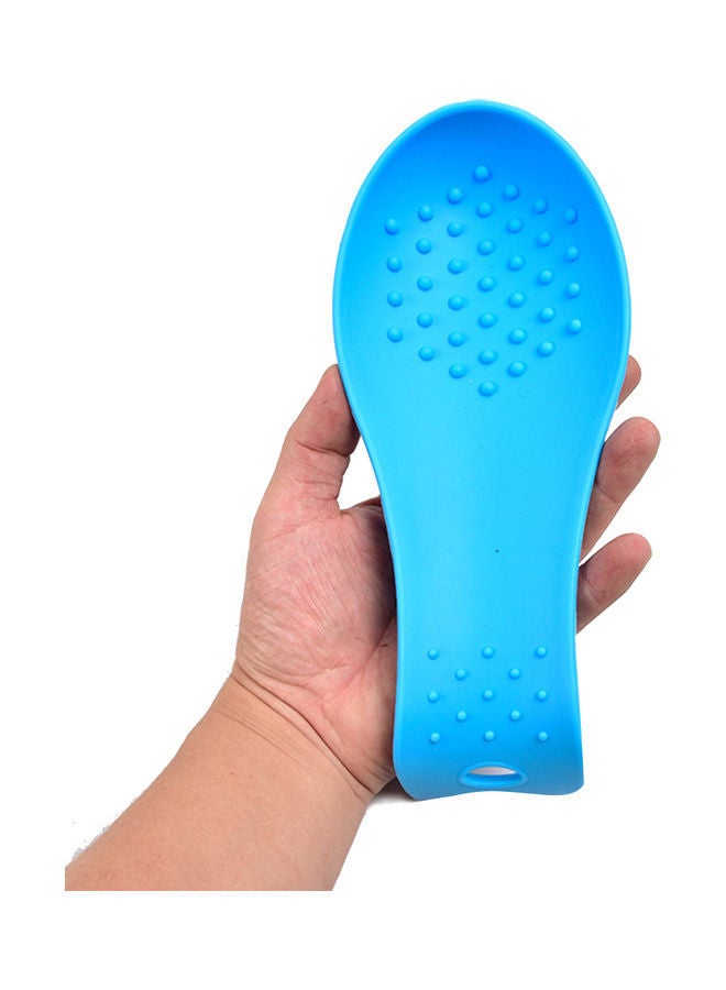 Silicone Soup Spoon Blue 24.00 x 3.00 10.00cm