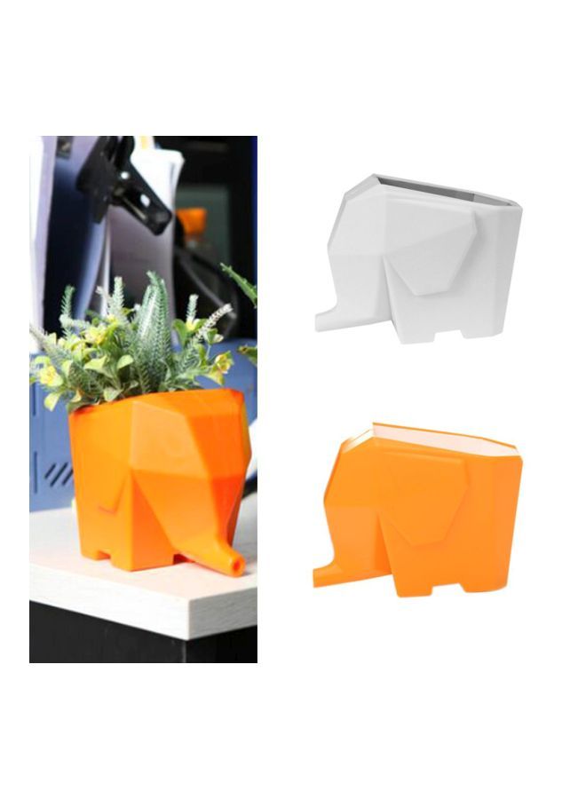 Geometry Cute Elephant Shape Tableware Draining Device White