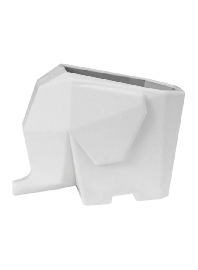 Geometry Cute Elephant Shape Tableware Draining Device White