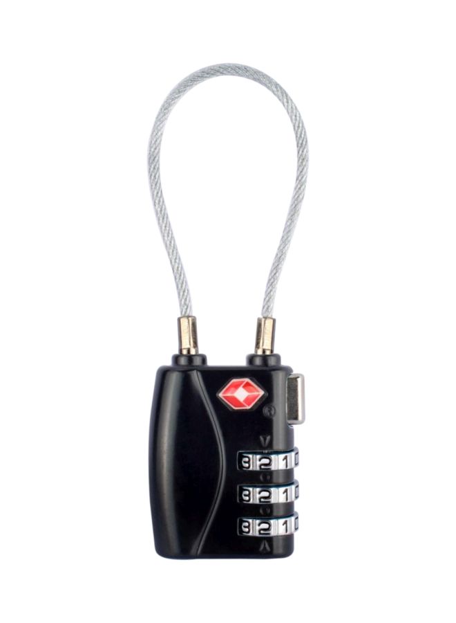 3-Digit Password Security Luggage Lock Black/Silver