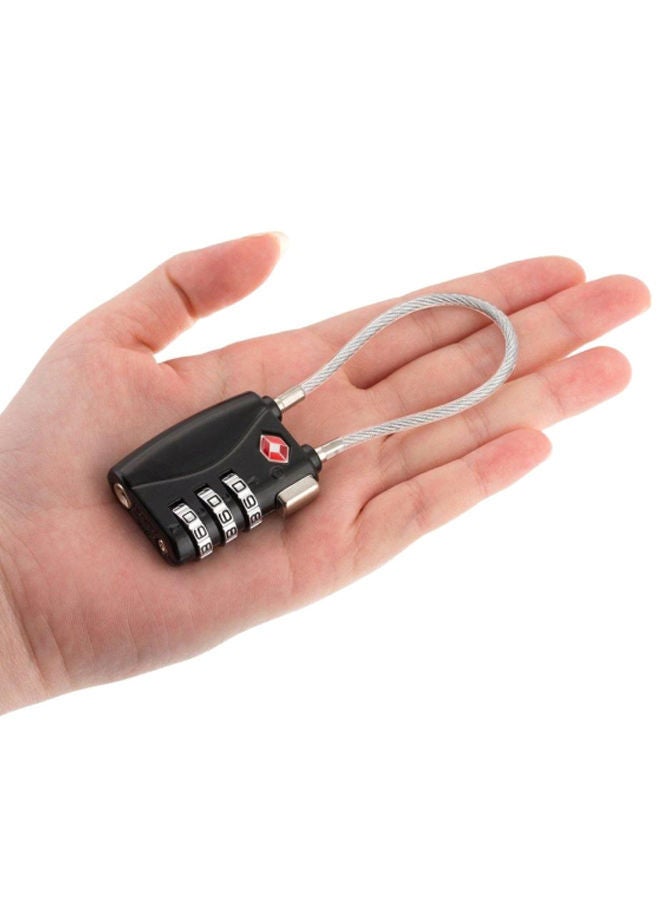 3-Digit Password Security Luggage Lock Black/Silver