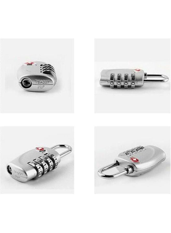 4-Digit Travel Luggage Combination Lock Silver