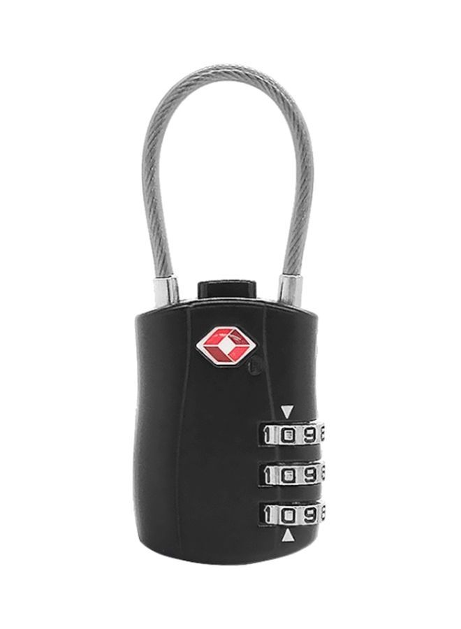 3-Digit Password Security Luggage Lock Black/Silver