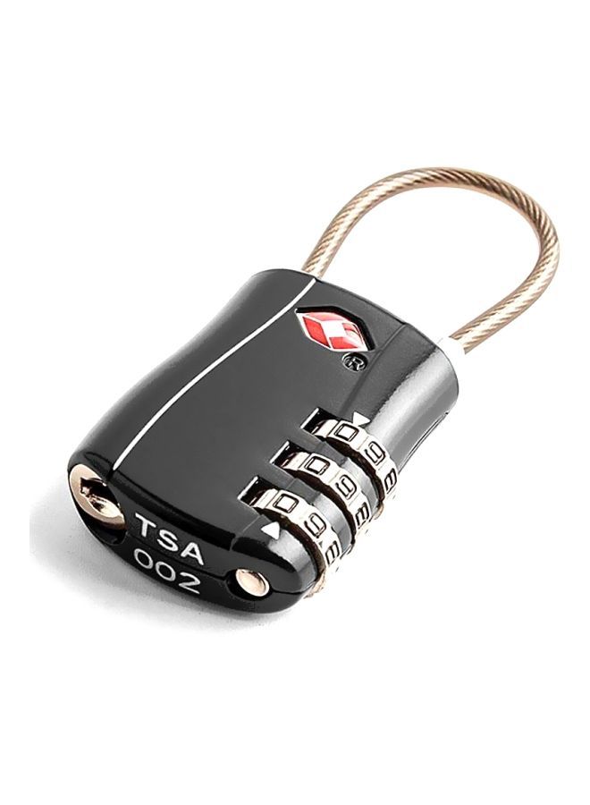3-Digit Password Security Luggage Lock Black/Silver
