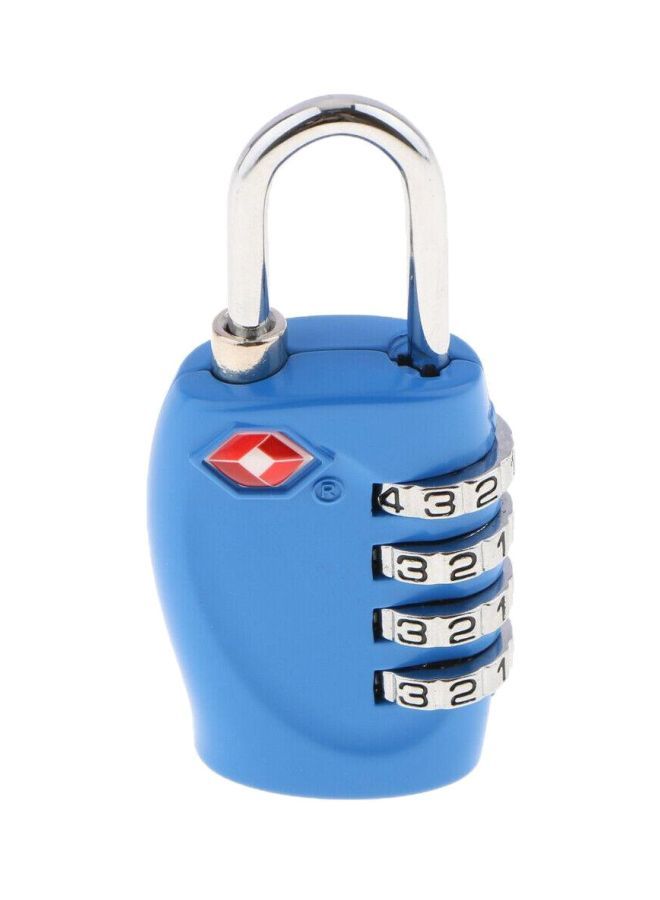 4-Digit Travel Luggage Combination Lock Blue/Silver/Red