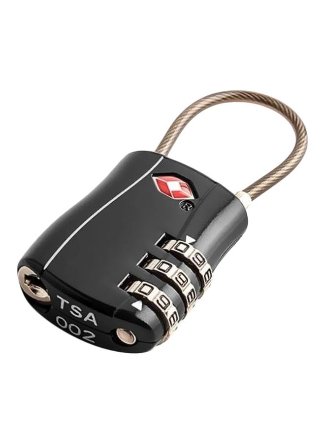 3-Digit Password Security Luggage Lock Black/Silver