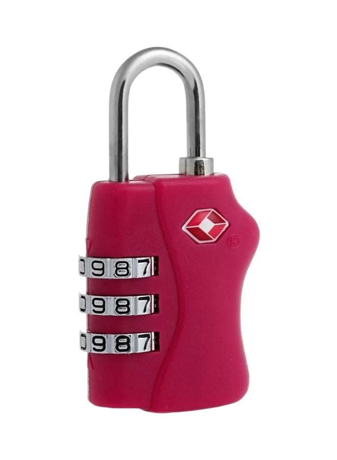 3-Digit Travel Luggage Combination Lock Red/Silver