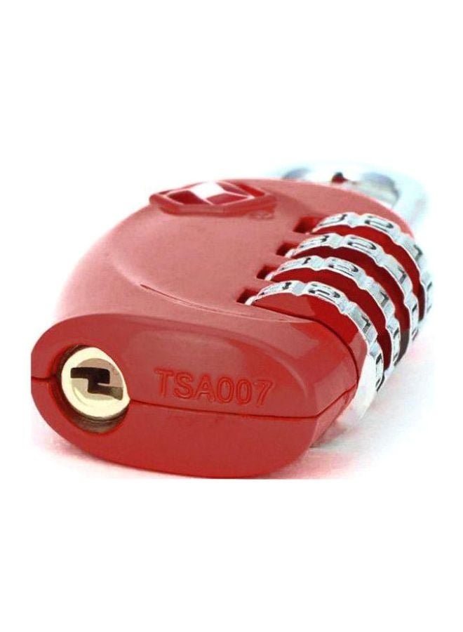3-Digit Travel Luggage Combination Lock Red/Silver