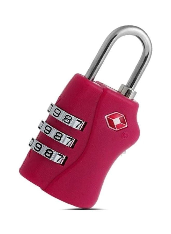 3-Digit Travel Luggage Combination Lock Red/Silver