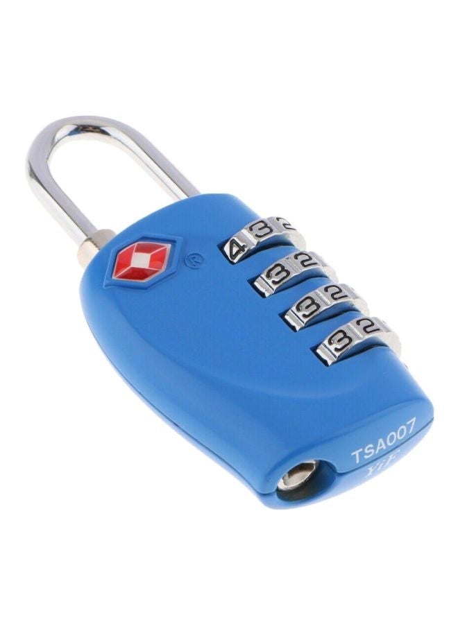 4-Digit Travel Luggage Combination Lock Blue/Silver/Red