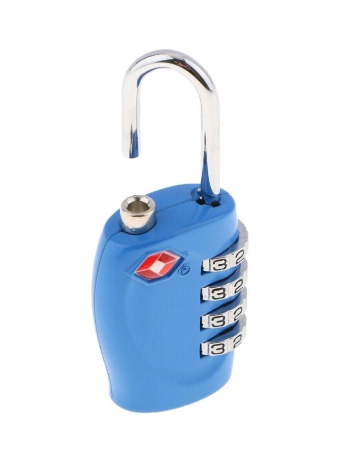 4-Digit Travel Luggage Combination Lock Blue/Silver/Red