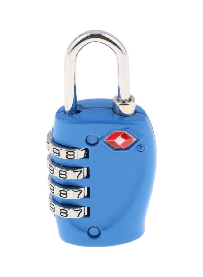 4-Digit Travel Luggage Combination Lock Blue/Silver/Red