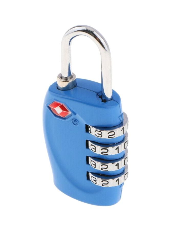 4-Digit Travel Luggage Combination Lock Blue/Silver/Red