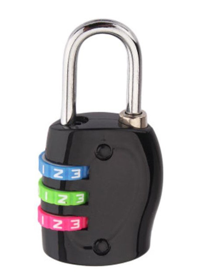 Digit Combination Lock Black/Silver