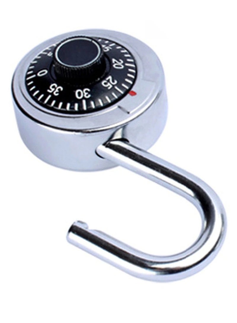 Rotating Password Lock for Home Luggage Drawer Round Dial Number Bike Alloy Combination Lock for Travel and Cabinet
