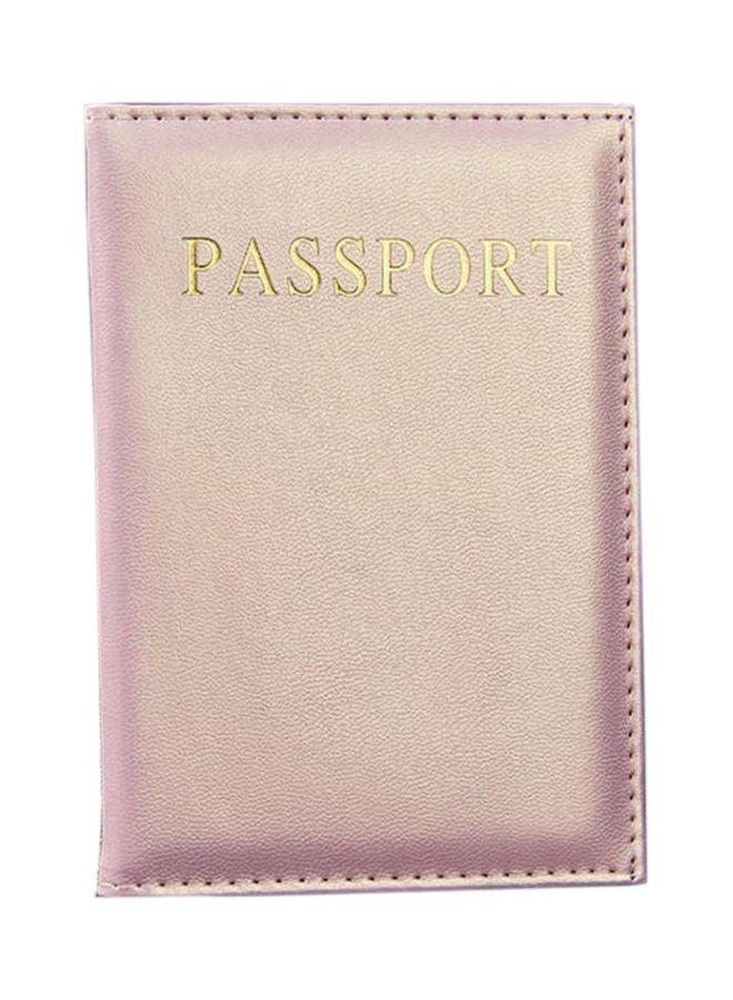 Casual Passport Holder Pink/Gold