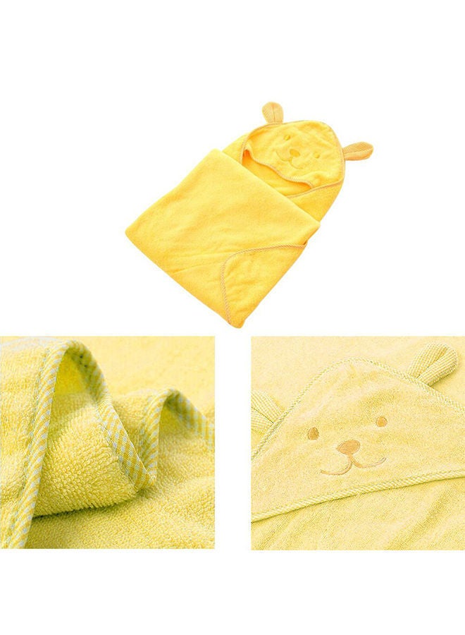 Hooded Bath Towel Yellow 90x90centimeter