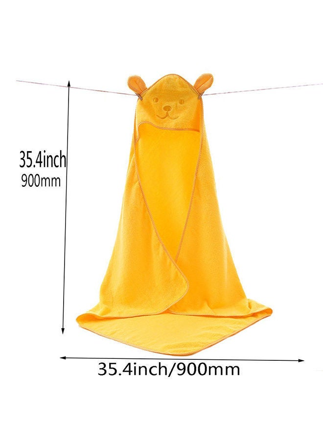 Hooded Bath Towel Yellow 90x90centimeter