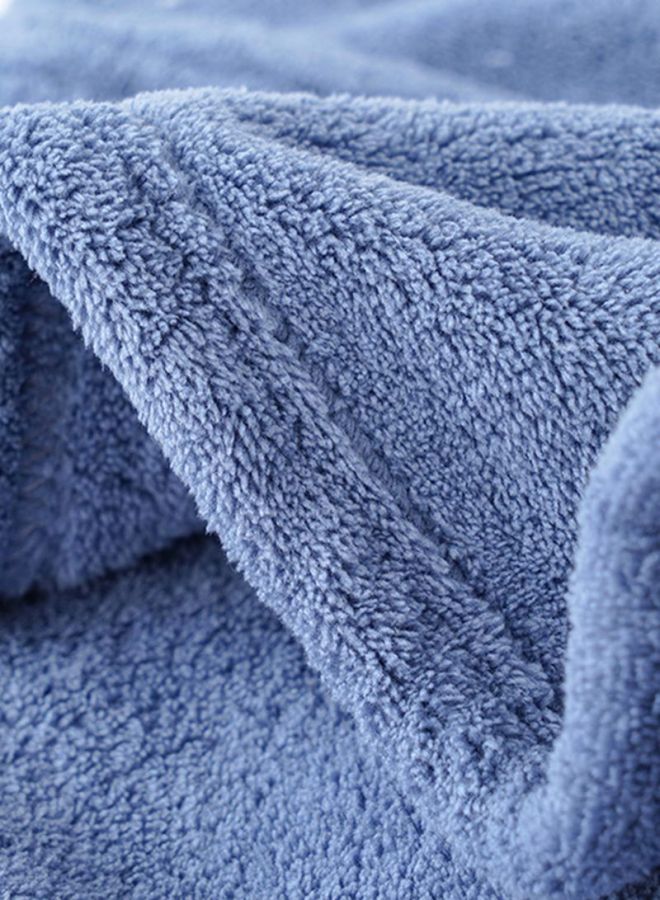 Water Absorbent Hooded Bath Towel Dark Blue 40x7x30cm