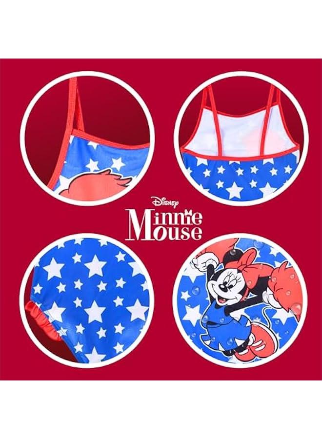 Minnie Mouse Girls Swimming Costume Star Design One Piece Swimsuit Kids Swimming Costume Sizes 3 to 8 Years