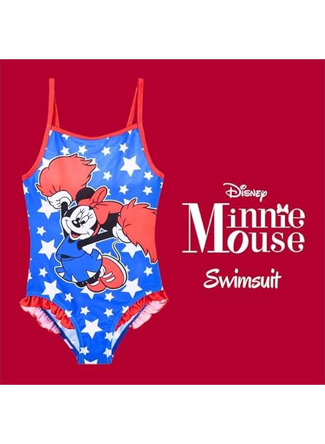 Minnie Mouse Girls Swimming Costume Star Design One Piece Swimsuit Kids Swimming Costume Sizes 3 to 8 Years