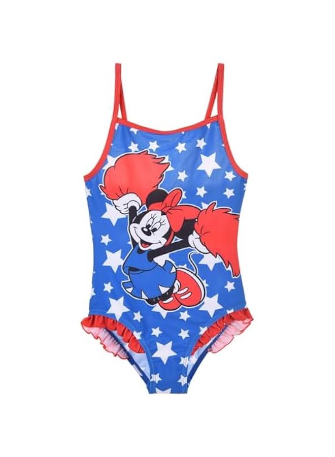 Minnie Mouse Girls Swimming Costume Star Design One Piece Swimsuit Kids Swimming Costume Sizes 3 to 8 Years