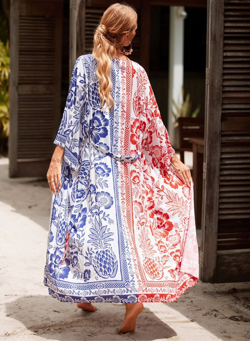 Beach Printed Robe Sunscreen Cover