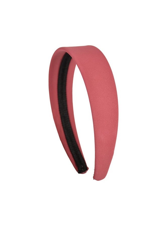 1 Inch Wide Suede Like Headband Solid Hair Band For Women And Girls Rose