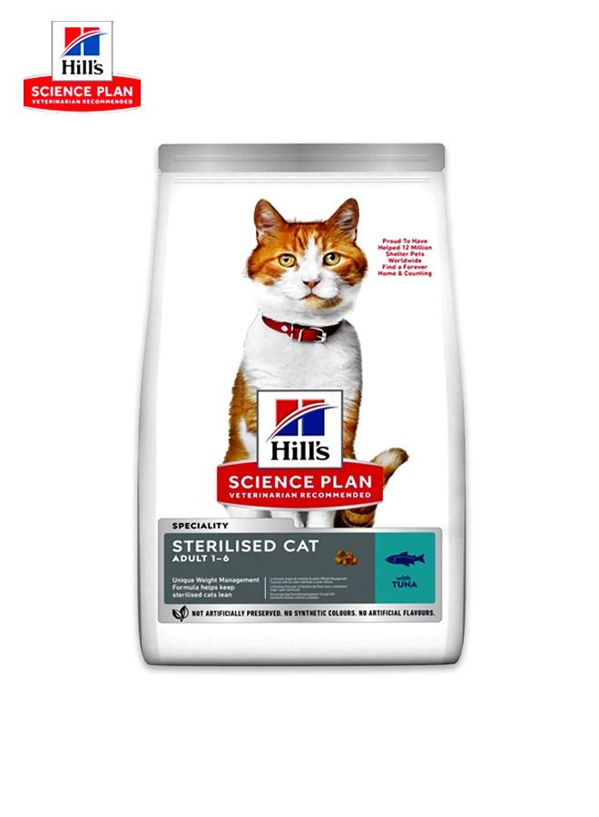 Science Plan Sterilised Young Adult Cat Food with Tuna Cat - 1.5Kg