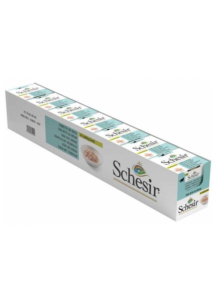 Cat Can Broth-Wet Food Tuna With Seabream 70 G 14Pc