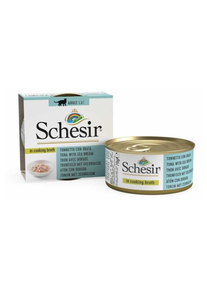 Cat Can Broth-Wet Food Tuna With Seabream 70 G 14Pc