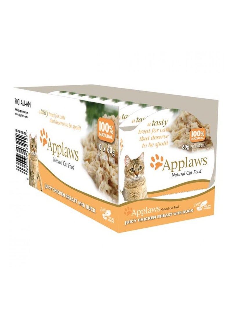 Applaws - Cat Cat Wet Food, Chicken with Duck Pot Flavor - 60g x 10pcs in 1 Box