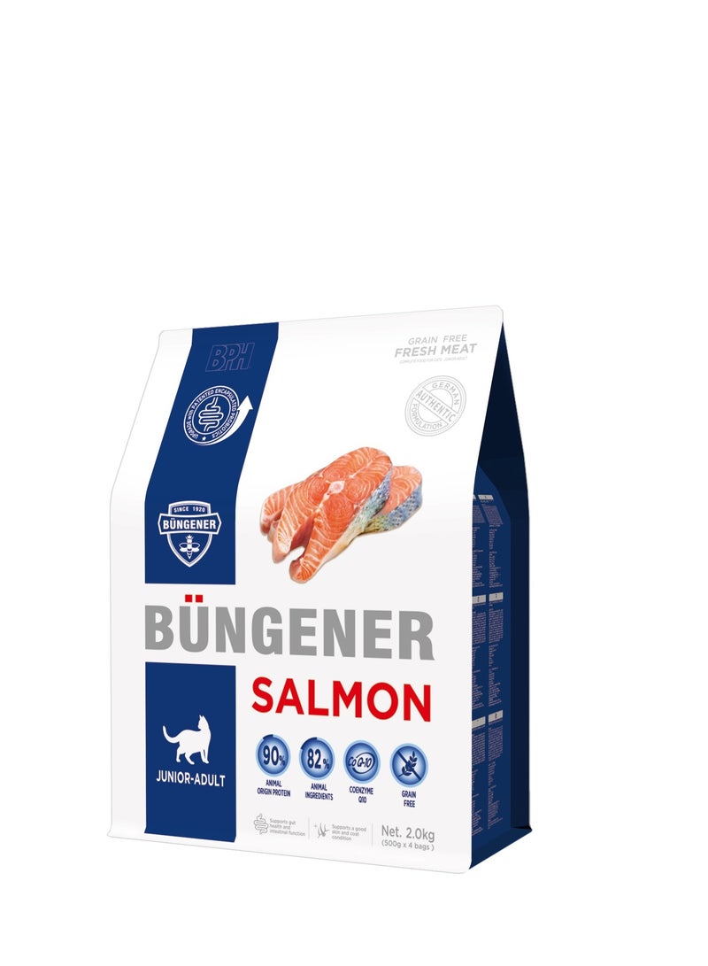 Complete Food for Junior to Adult Cat Dry Food Salmon 2 kg