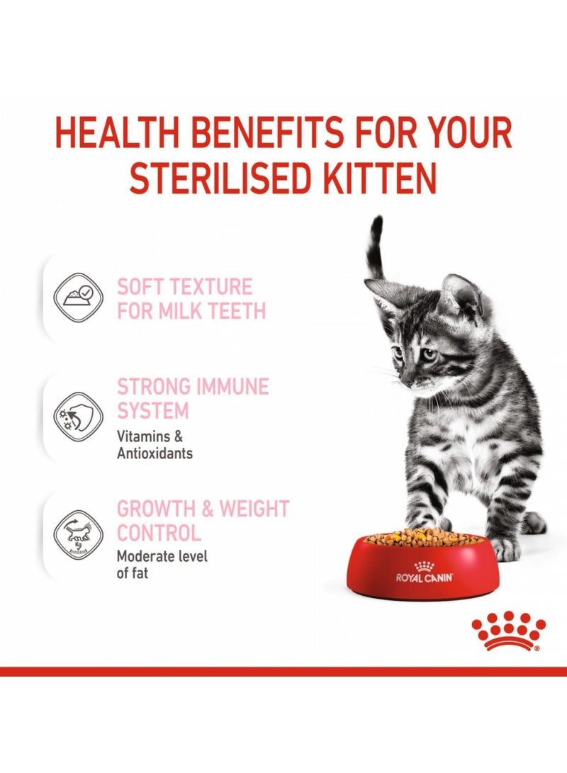 Royal Canin, Feline Health Nutrition, Kitten Sterilised Jelly Wet Food, For Cat - Pouches 12Pcs x 85g in 1Box