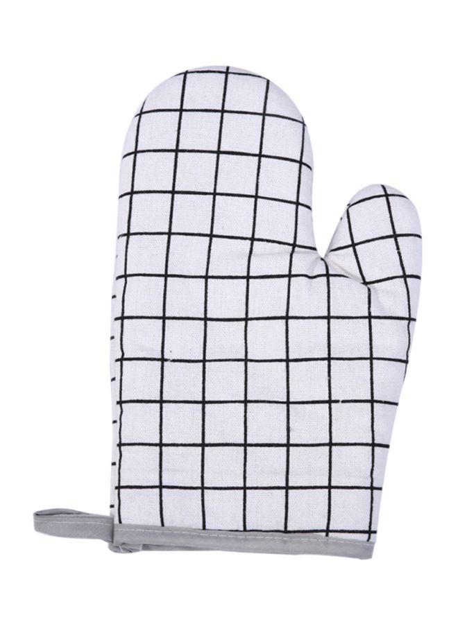 Heat Resistant Cooking Glove White/Black/Grey 24.5x16cm