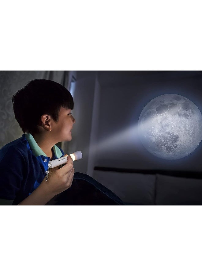 4M KidzLabs Moon Torch Projector Astronomy Science STEM Toys Educational Gift for Kids & Teens, Girls & Boys